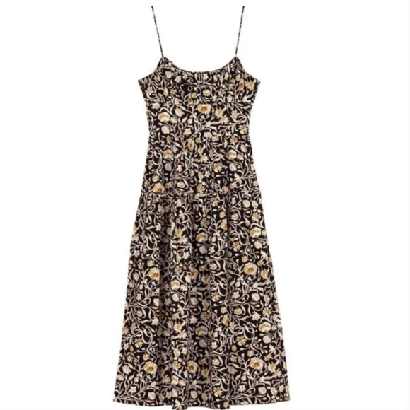 Doen Benoit Midi Dress — Noir Columbia Street Floral • Size S • Like New! - Picture 2 of 11